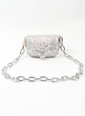 CH0IARA FE0RRAGNI 银色小亮片时装包 588