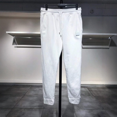 S-小M穿 C.P. COMPANY 男装白色抽绳束脚休闲裤 455