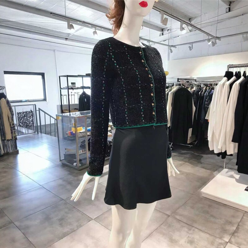 XS-S穿 COMPAGNIA ITALIANA 漂亮蓝边洋装外套 588