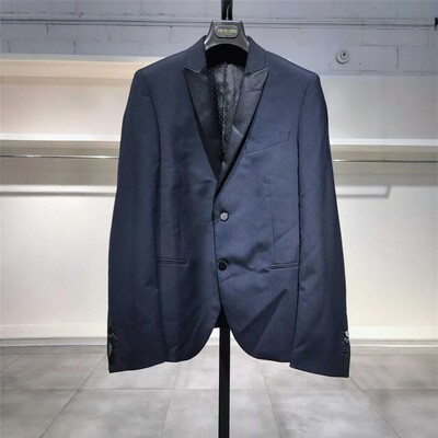 M-L穿 GREY DANIELE ALESSANDRINI 男士简约风单排扣西装外套 766