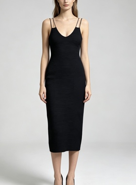 S-小M穿 HERVE LEGER 优雅条纹洋装连衣裙 1050