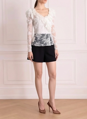 XS-S穿 PHILOSOPHY DI LORENZO SERAFINI 轻熟风女装蕾丝衫 810