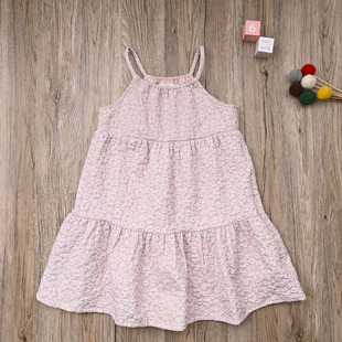 外贸欧美春秋女童甜美吊带裙子女宝连衣裙可爱舒适公主裙洋装礼服