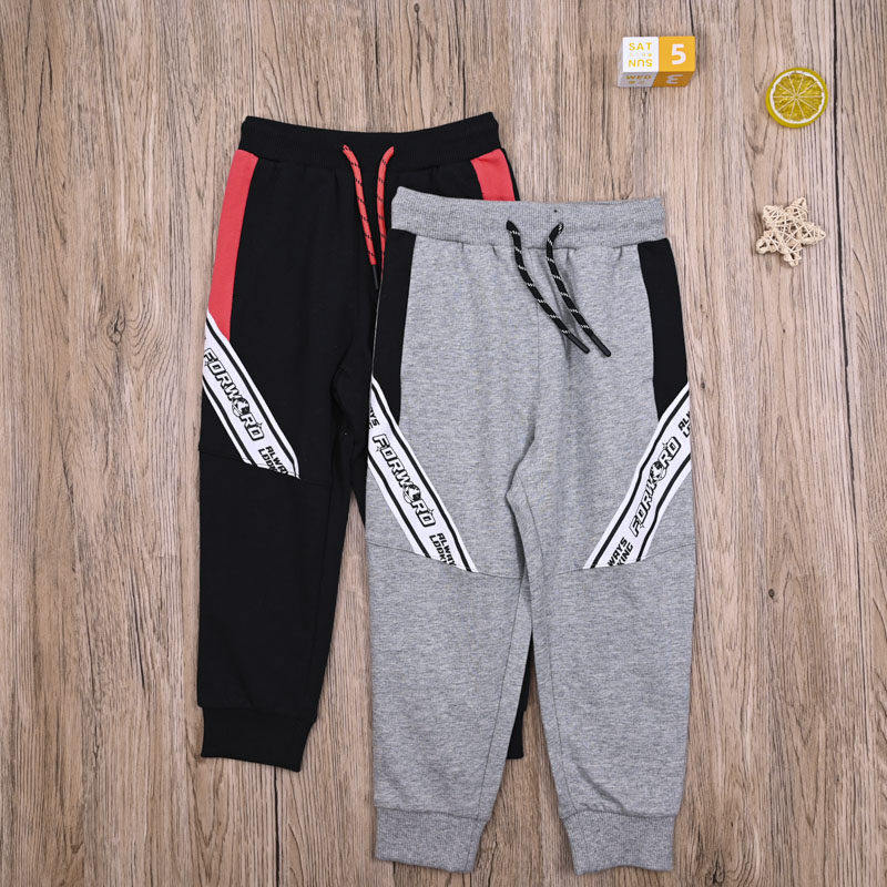 国内单男宝春秋运动裤男童帅气卫裤毛线圈裤子休闲裤哈伦裤小脚裤