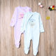 外贸欧美宝宝长爬衣纯棉长袖 连体衣连身衣新生儿婴儿侧开包脚爬服