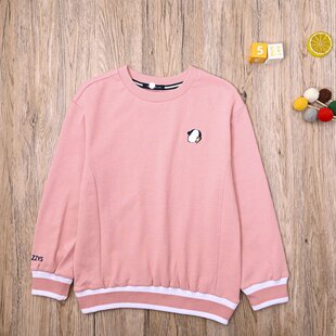 HZ外贸韩单 女宝春秋长袖休闲卫衣上衣 女童可爱圆领套头衫外套