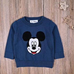 GA外贸欧美男宝春秋针织衫圆领长袖毛线衣男童套头休闲薄毛衣