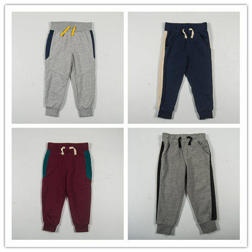 外贸欧美男宝春秋卫裤运动裤长裤子男童毛线圈休闲裤哈伦裤小脚裤