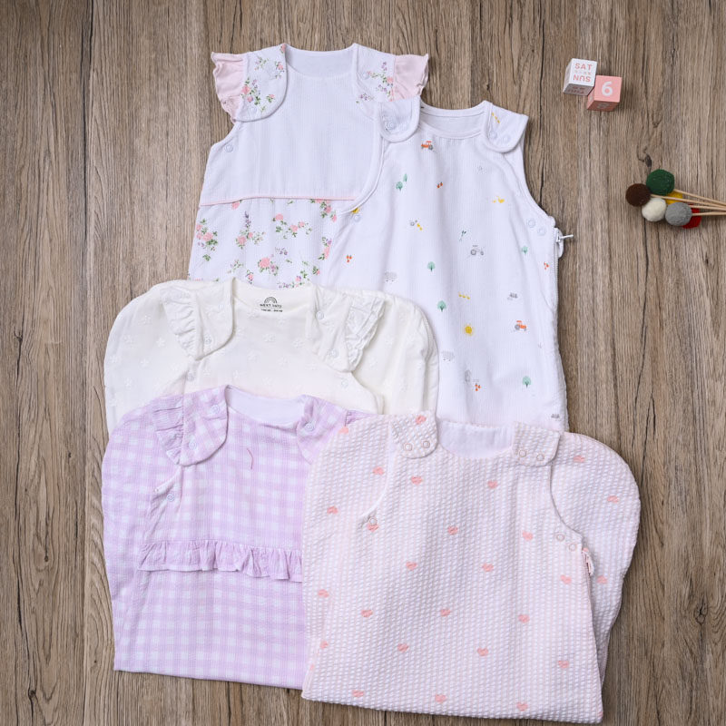 NX外贸欧美无袖抱被婴儿纯棉春秋夏防踢被宝宝新生儿背心睡袋1.0T