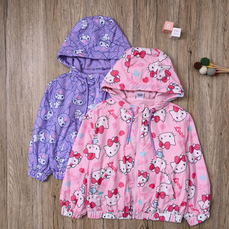 外贸欧美女宝春秋连帽长袖加绒风衣外套女童可爱卡通休闲开衫上衣,童装/婴儿装/亲子装,儿童皮肤衣/防晒衣,淘宝优惠券,粉丝福利购,淘宝优惠卷