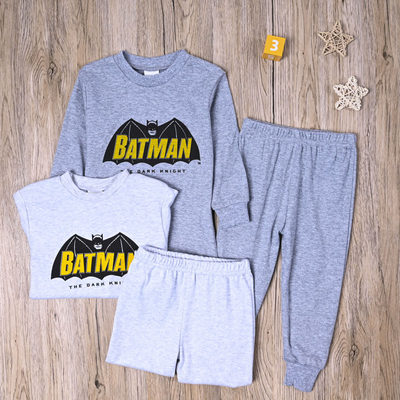 国内单 男宝春秋纯棉长袖T恤上衣打底长裤子男童家居秋衣秋裤套装