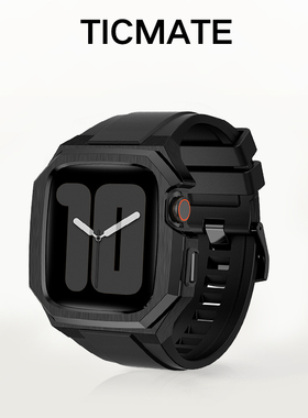 适用iWatchS10表带AppleWatchUltra2苹果手表带S8改装爱彼表壳iWatchUltra3一体保护壳套金属男iWatchSE潮牌