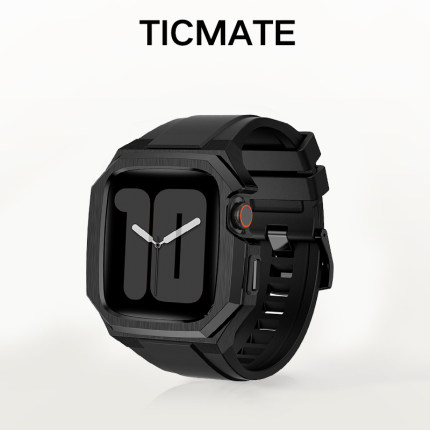适用iWatchS10表带AppleWatchUltra2苹果手表带S8改装爱彼表壳iWatchUltra3一体保护壳套金属男iWatchSE潮牌