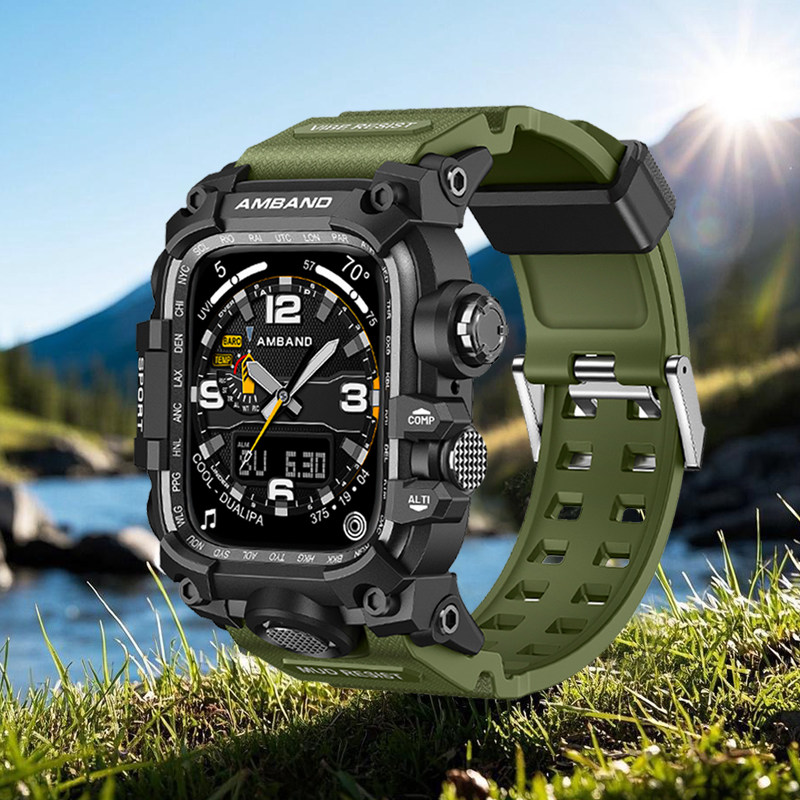 适用iWatch10表带AppleWatchUltra苹果手表带改装小泥王保护壳S9代iWatch Ultra2一体保护壳套SE男iWatch潮牌