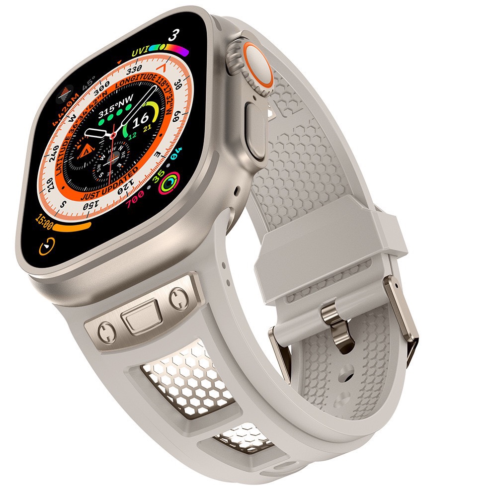 适用AppleWatchUltra2表带AppleWatch9苹果iWatchS手表带iWatch8硅胶S9Ultra男S8SE金属iPhone钛iWatchultra7