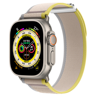 适用AppleWatch9表带野径watch Ultra2高级回环式6运动尼龙se2新款高山秋冬编织夏苹果s8手表iwatch7男女创意