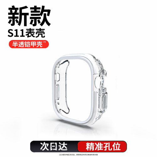 苹果手表硅胶透明镂空半包壳