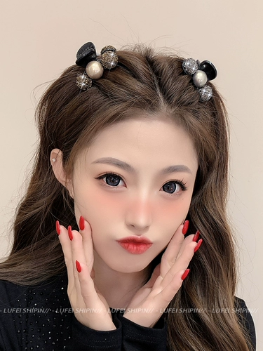 Заколка-крабик, челка для принцессы, заколка для волос, аксессуар для волос, легкий роскошный стиль, коллекция 2023, городской стиль