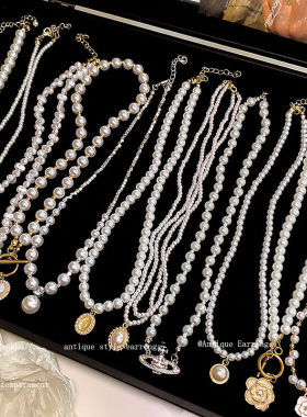 法式轻奢珠珠项链女2024爆款