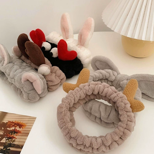 Маска для лица, повязка на голову, милый шлем для умывания, ободок, шпильки для волос, платок, аксессуар для волос, простой и элегантный дизайн, Южная Корея, популярно в интернете