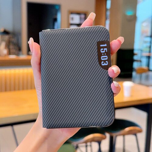 适用小米18fold手机壳xiaomi18fold商务凯夫拉mi18foid碳纤维纹flod翻盖式皮套xm十八ford双面全包f0ld带盖5g