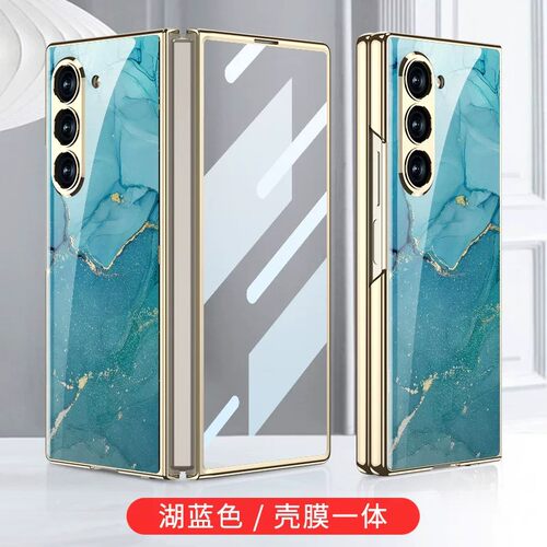 适用三星fold6手机壳zfold6时尚轻奢z6彩绘玻璃sm一f9560折叠屏folder壳膜一体foid全包外壳zf6代超薄fod新品