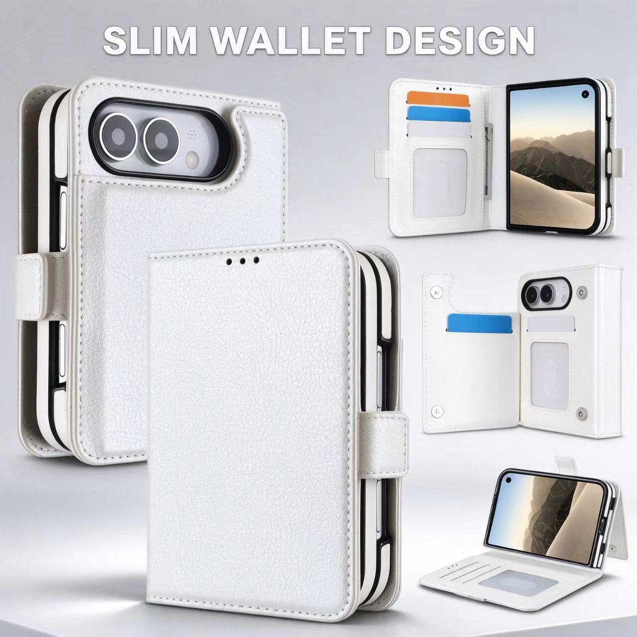 适用iphoneduo手机壳iphone duo时尚简约苹果18due翻盖式皮套ipduo双面全包phoneduo磁扣支架case插卡套i皮夹
