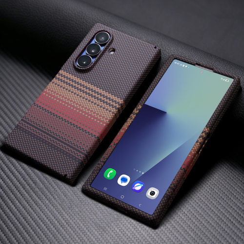 适用三星zfold7手机壳galaxy z fold6凯夫拉碳纤维纹理flod7侧中轴铰链fodl全包壳膜一体fod轻薄food磁吸case