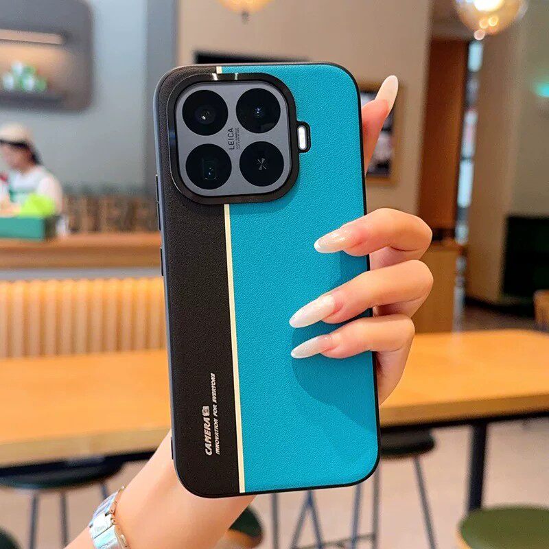 适用小米17t国际版手机壳xiaomi17tpro简约创意mi17t pro拼色素皮tpor荧光发光保护套tp0r超薄5g皮质case男女