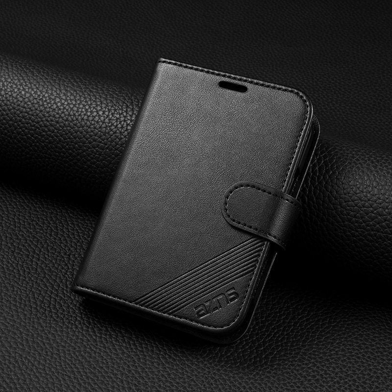 适用苹果duo手机壳iphoneduo时尚皮革appleduo翻盖式皮套iphone前后掀盖dou全包iphon磁扣phoneduo插卡槽case
