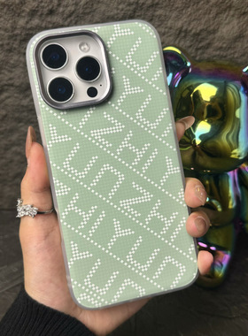 适用苹果16手机壳iphone15pro时尚个性ip16promax鎏金字母i15p全包max保护壳por超薄pmax防滑pm磁吸prmax新品