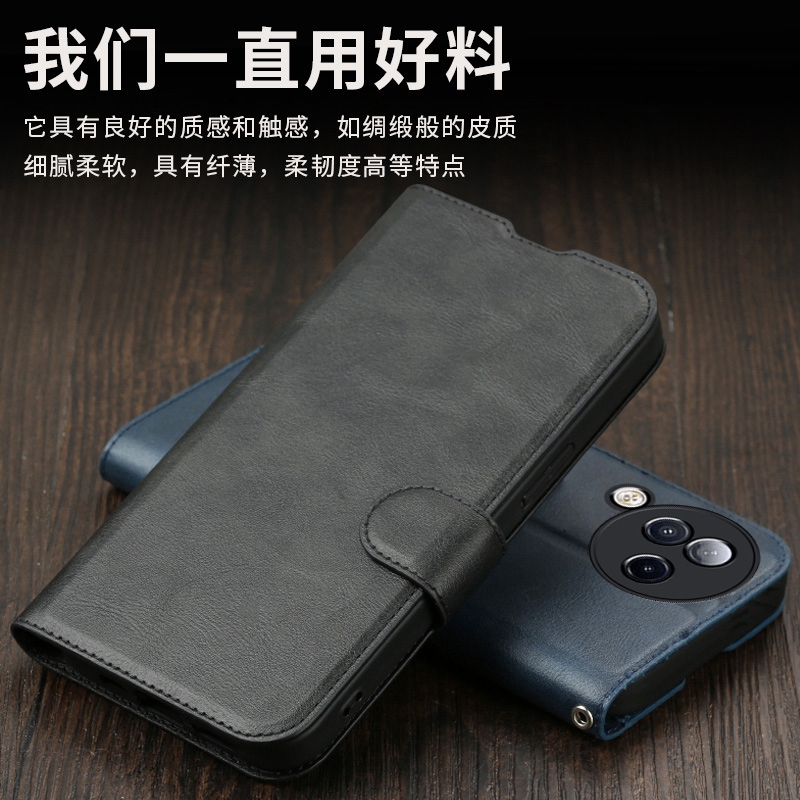 适用小米civi3手机壳xiaomicivi35g简约皮质cici3翻盖式皮套vici两面全包civ3代带盖cv3折叠支架磁吸扣插卡片