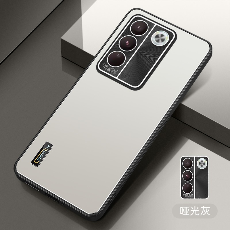 适用vivos16手机壳s16pro商务vivo磨砂背板16pr0金属镜头膜全包保护套por超薄vovis防摔pto男V2244A女v2245A