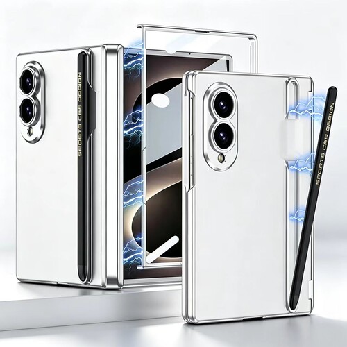 适用三星zfold8手机壳Samsung z fold8简约纯色8wide阔折叠屏zflod全包前盖钢化膜fodl8磁吸手写笔case触屏笔