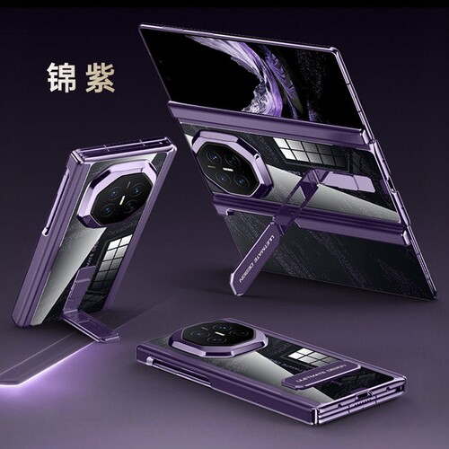 适用华为matext2手机壳mate xt2电镀透明metaxt2非凡大师三折叠中轴matrxt二代全包保护壳超薄磁吸5g横竖支架
