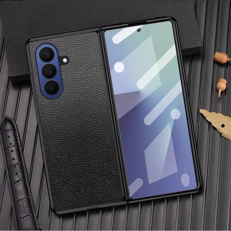 适用三星fold7手机壳galaxyzfold7商务皮革z6折叠屏foid5超薄w25保护套w24创意flod4皮纹ford3男女folder新款