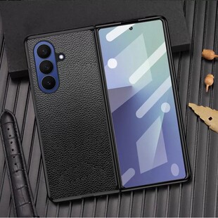 适用三星fold7手机壳galaxyzfold7商务皮革z6折叠屏foid5超薄w25保护套w24创意flod4皮纹ford3男女folder新款