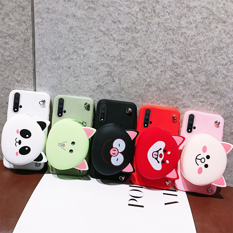 华为nova5手机壳nove5pro斜跨零钱包sea-al10斜挎tl可背的存物包包note背带吊绳nont防摔保护套n5p卡通超萌女