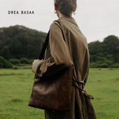 DREA BASAA半山花瓣流浪包头层植鞣牛皮小号hobo包单肩通勤斜挎包