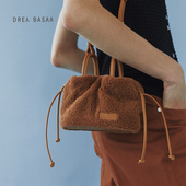 DREA BASAA半山流线包Flow系列迷你羊羔绒女包时尚 斜挎真皮手提包