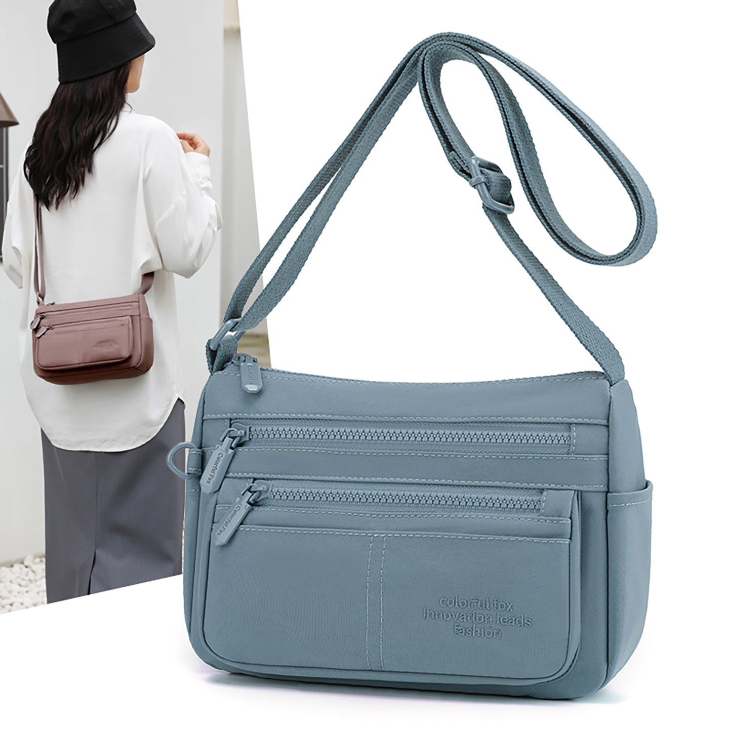 女包包2026新款多隔层小包斜挎包百搭轻便大容量单肩包休闲小方包