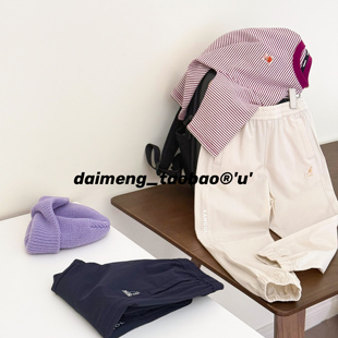 155码 包邮 110 男女童两色字母拼接速干休闲长裤 出口韩春夏款