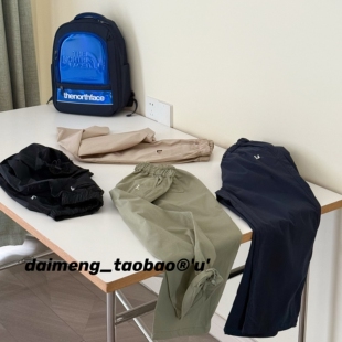 130 出口韩夏款 男女童两色松紧腰直筒休闲速干长裤 可亲子 155码