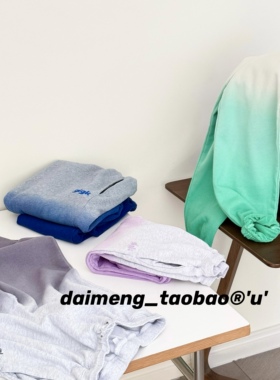 120-160码出口韩春款男女童四色松紧腰渐染拼色洋气运动裤可亲子