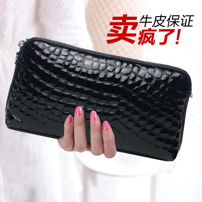 Handbag clutch bag 2022 new pattern Female bag capacity Patent leather cowhide leisure time Versatile One shoulder Messenger Bagin the Leather/Lady bags/Men's bag, 女士包袋新, 手拿包 category - from Buy2taobao.com to provide professional Taobao agent buy service