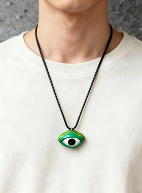 龙之眼小众个性眼吊坠 男女饰品 陶瓷项链礼物小众高级感手绘原创