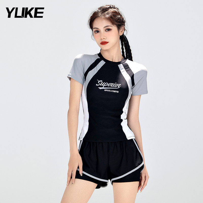 đồ bơi kín đáo cho nữ Đồ bơi nữ bảo thủ xẻ tà 2023 mới phong cách hot mùa hè che bụng giảm béo suối nước nóng nữ sinh viên hồ bơi mặc đặc biệt mặc đồ bơi nữ có cần mặc đồ lót không đồ bơi nữ 2 mảnh màu đen