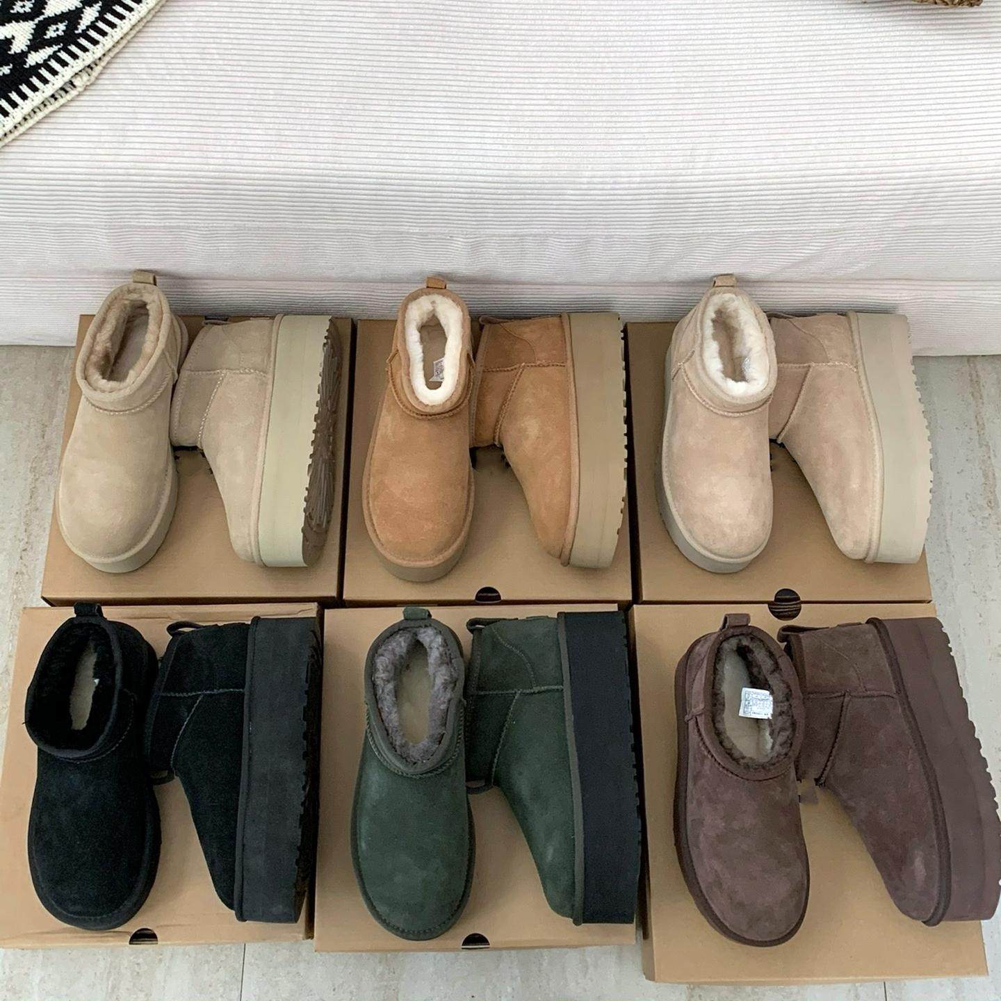 真羊皮毛一体厚底增高雪地靴女2024冬桑坡隆丰纯羊毛保暖短筒棉靴,女鞋,时尚雪地靴,淘宝优惠券,粉丝福利购,淘宝优惠卷