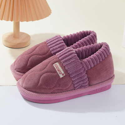 路路佳男士棉拖鞋男款冬季包跟室内家居加绒保暖棉鞋冬天可外穿