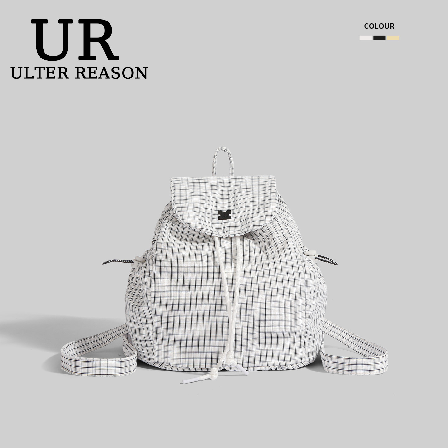 ULTEA REASON双肩包休闲百搭帆布包包女2025夏季新款学生上课书包